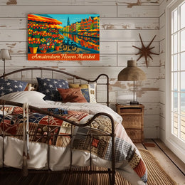 Amsterdam Flower Market Impressionism Wanderlust Poster