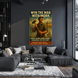 Win the War with Work Poster