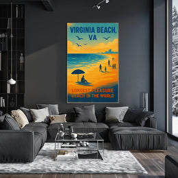 Virginia Beach, VA Longest Pleasure Beach Poster