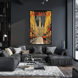 Munich Street Scene Poster