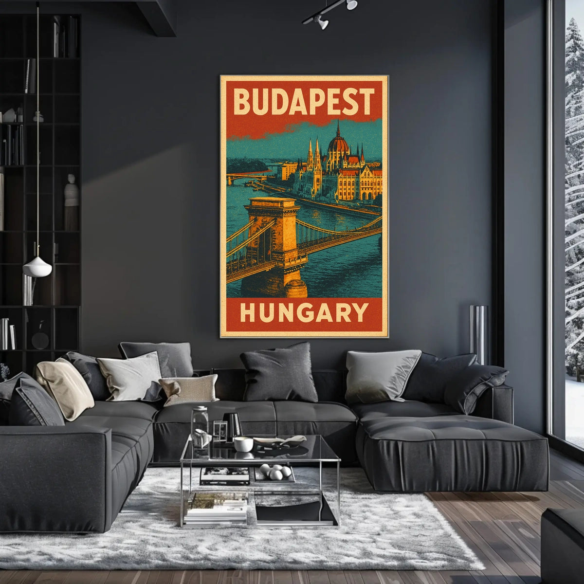 Budapest Travel Poster