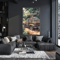 Vintage Weathered Pickup Truck Wall Art Decor Poster
