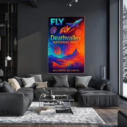 Fly to Death Valley National Park Poster