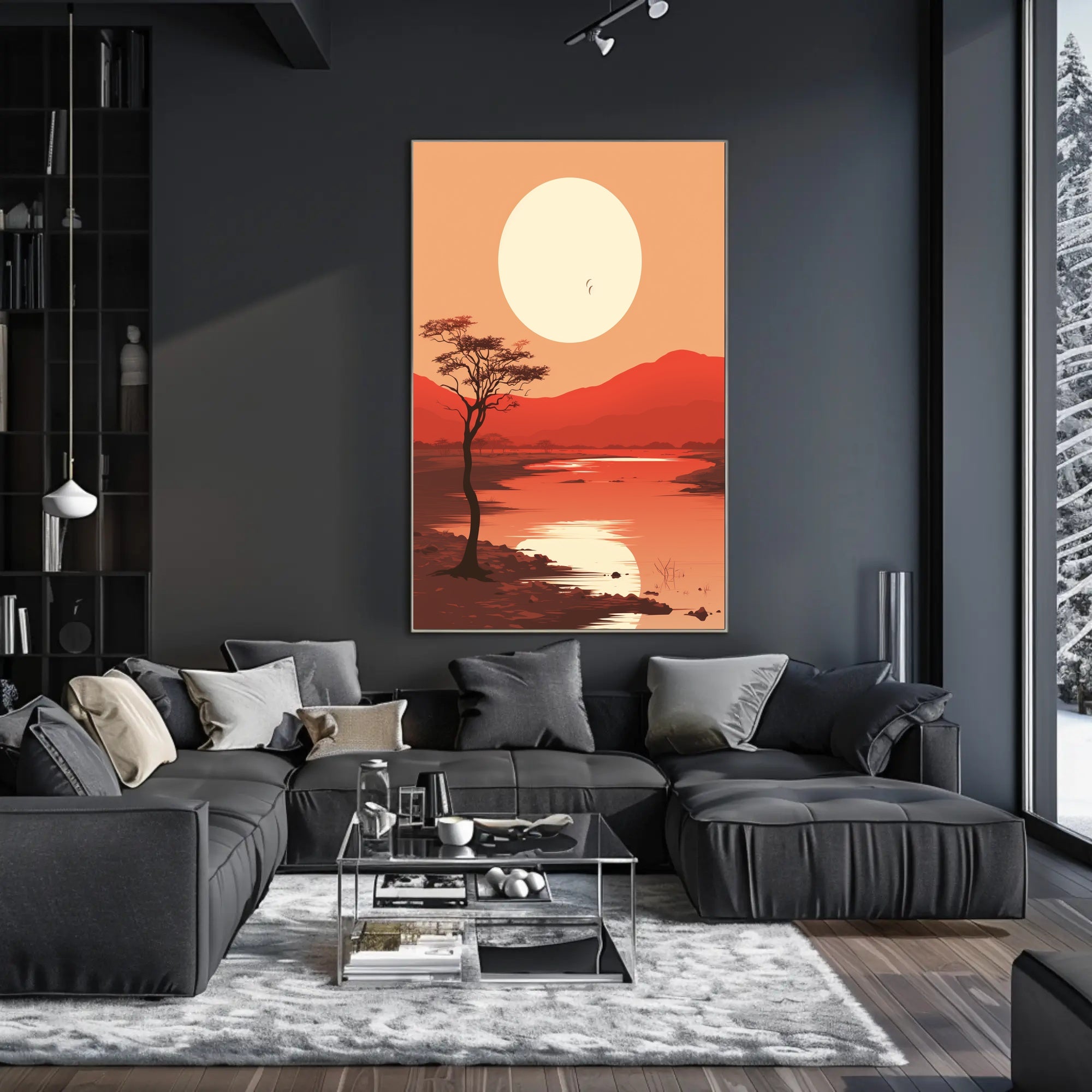 Tranquil Sunset Over The Savannah Poster