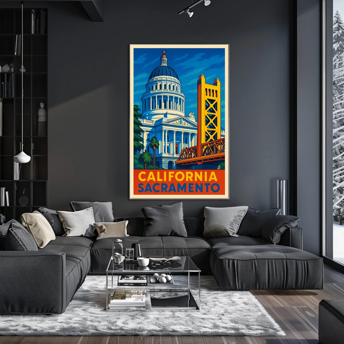 California Capitol And Tower Bridge Poster