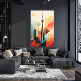 CN Tower in Toronto Skyline Travel Poster