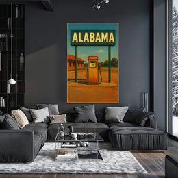 Alabama Gasoline Station Poster