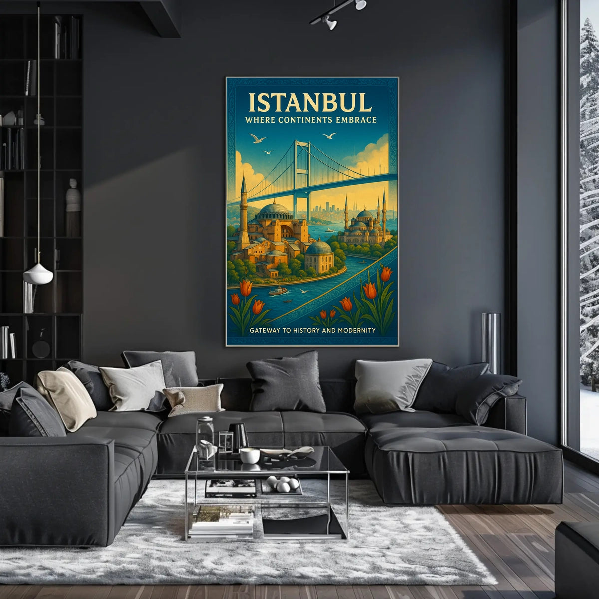 Istanbul Where Continents Embrace Poster