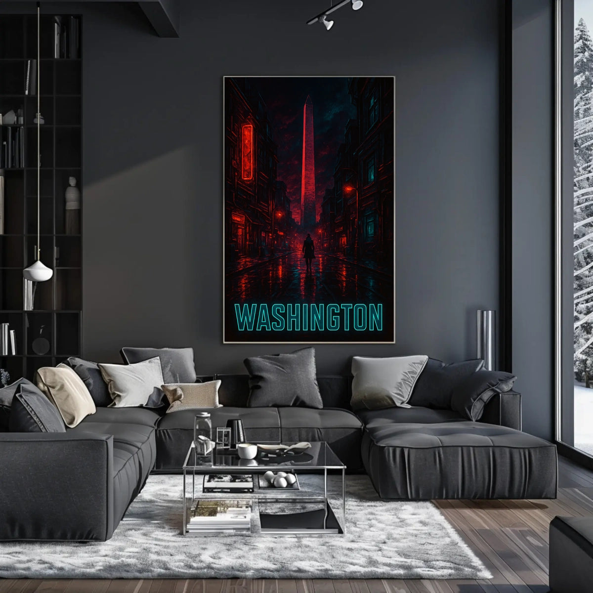 Washington at Night Poster