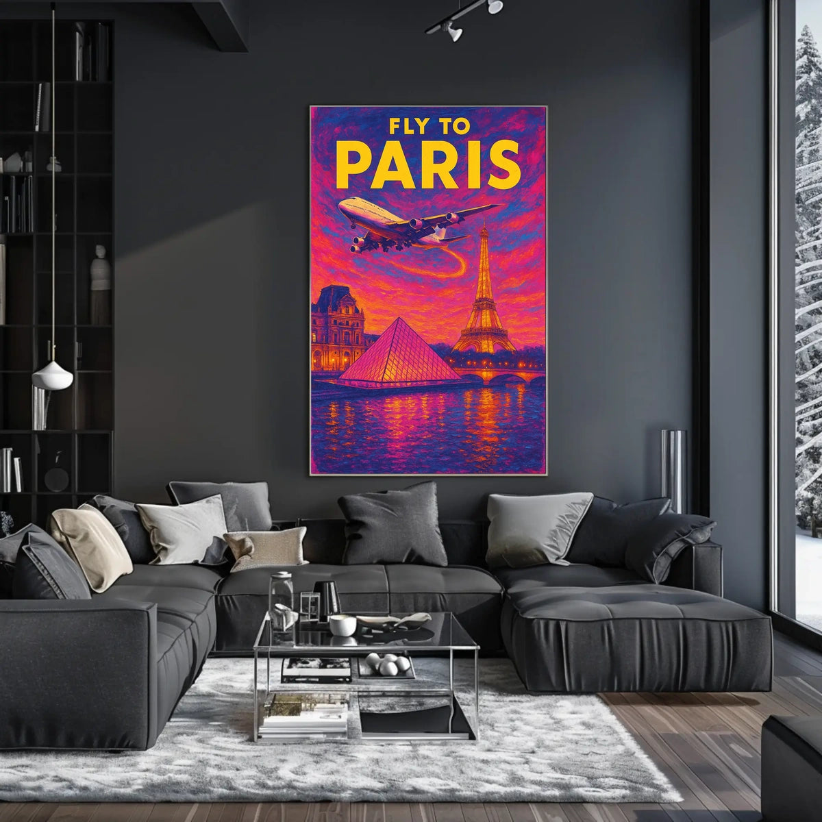 Fly to Paris Poster