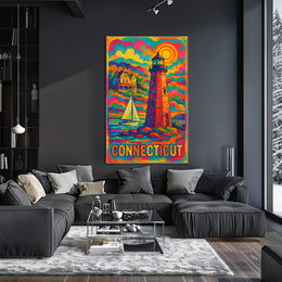 Vibrant Connecticut Lighthouse Poster