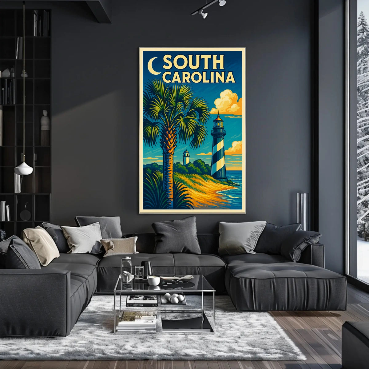 South Carolina Coastal Scene Poster