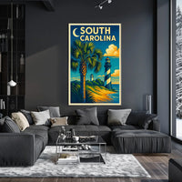 South Carolina Coastal Scene Poster