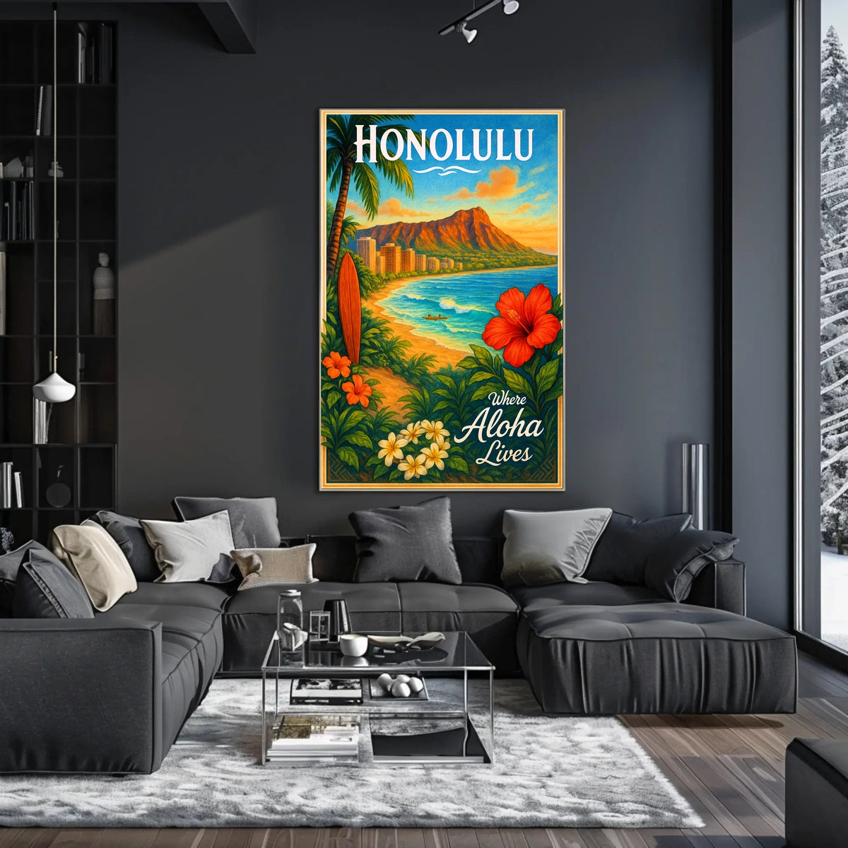 Honolulu Where Aloha Lives Poster