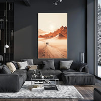 Sunset Ride Deserts Travel Poster