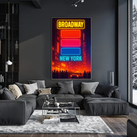 Broadway New York Urban Vibe Travel Poster