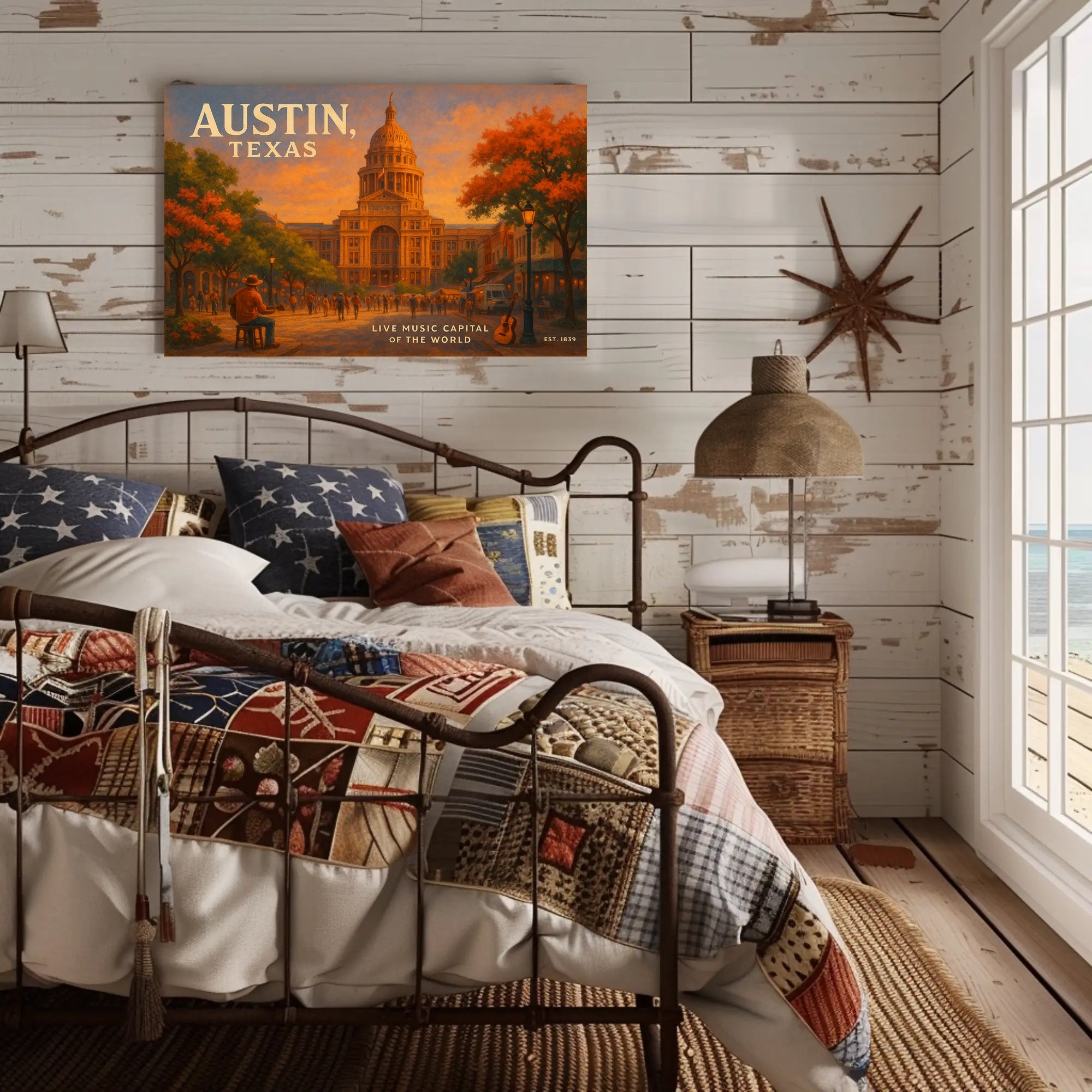 Austin Texas Live Music Capital Poster Art
