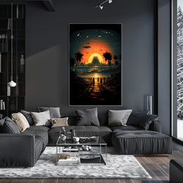 Cosmic Sunset Poster