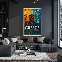 Fly To Greece Wander In Color Poster