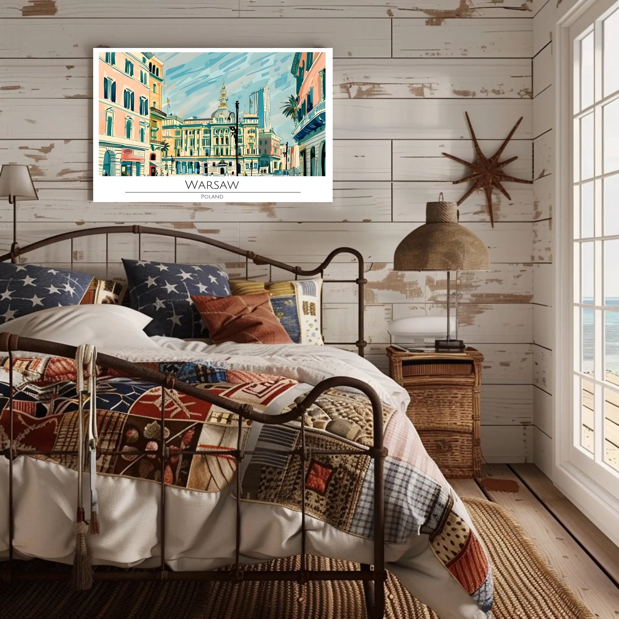Vibrant Warsaw Cityscape Poster PosterGoat