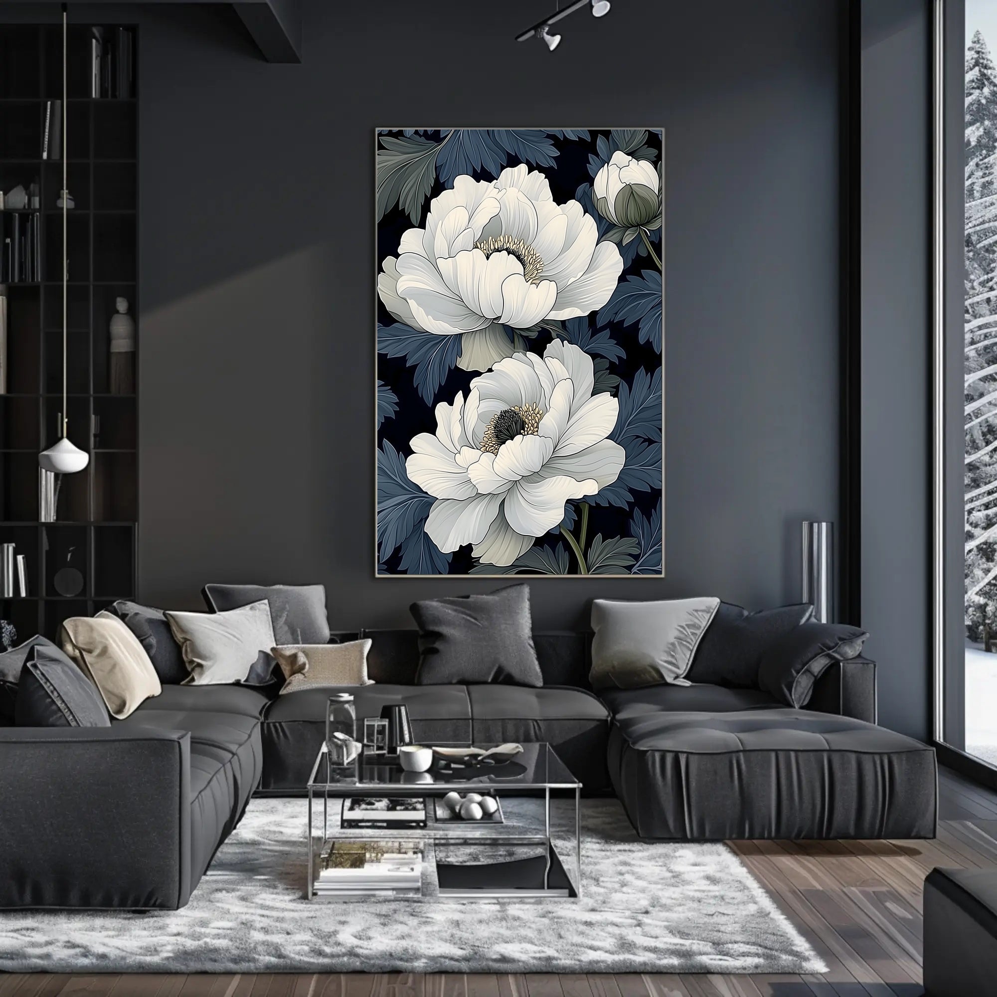 Elegant Floral Design Wall Art Print