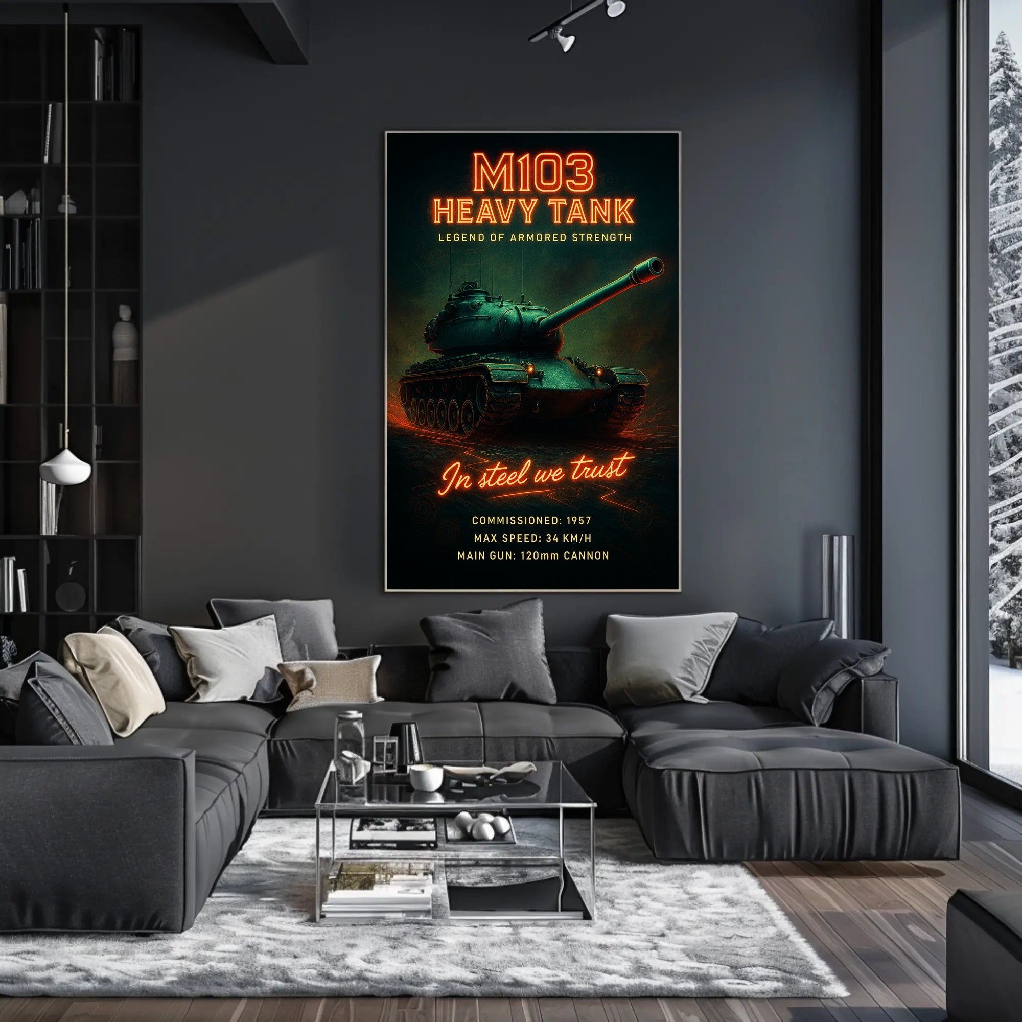 M103 Heavy Tank Legend of Armored Strength Poster PosterGoat