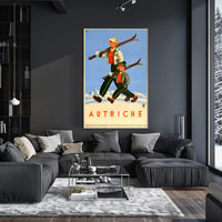 Austria Skiing Promotion Poster PosterGoat