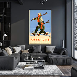 Austria Skiing Promotion Poster PosterGoat