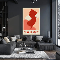 New Jersey Silhouette Poster