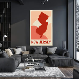 New Jersey Silhouette Poster