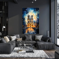 Notre-Dame De Paris A Nighttime Poster