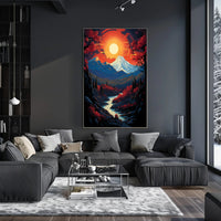 Majestic Mountain Sunset Poster