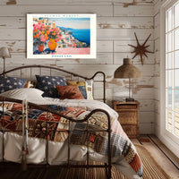 Positano's Vibrant Scenic View: Travel Poster