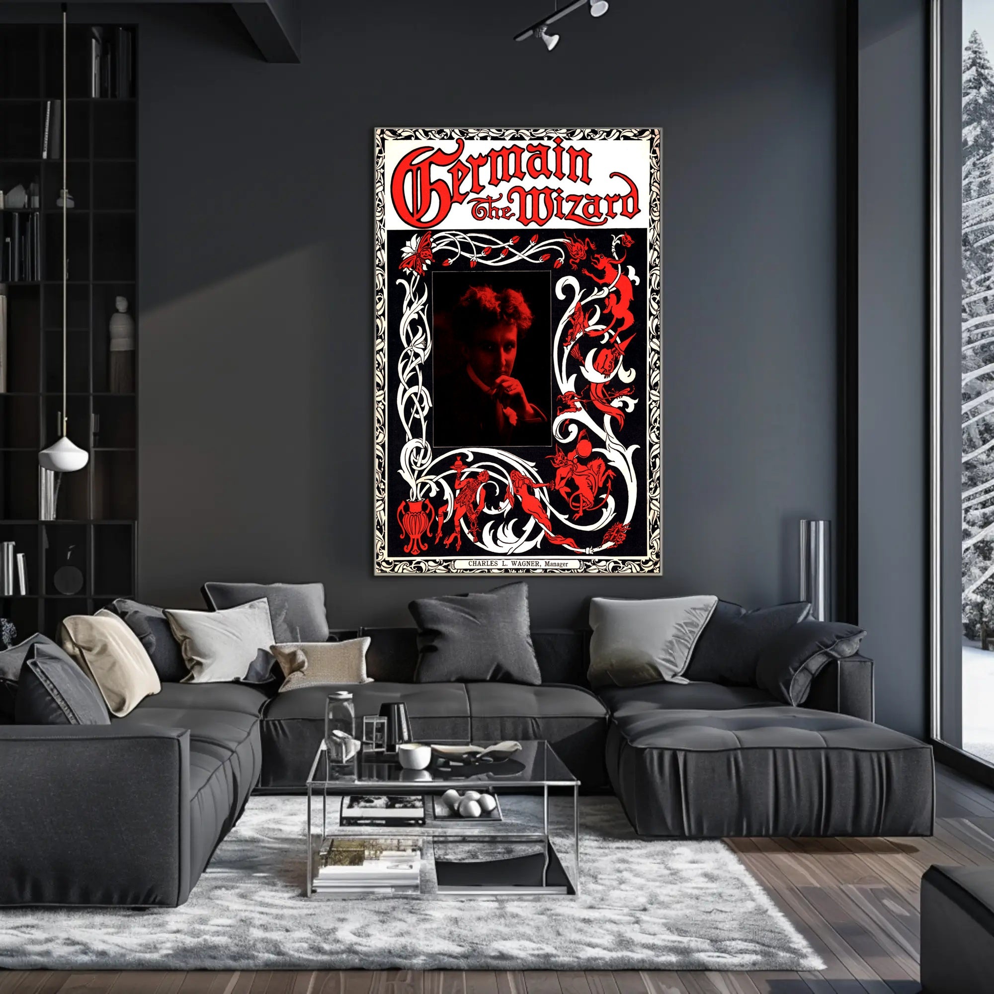 Germain the Wizard Art Nouveau Mystical Poster