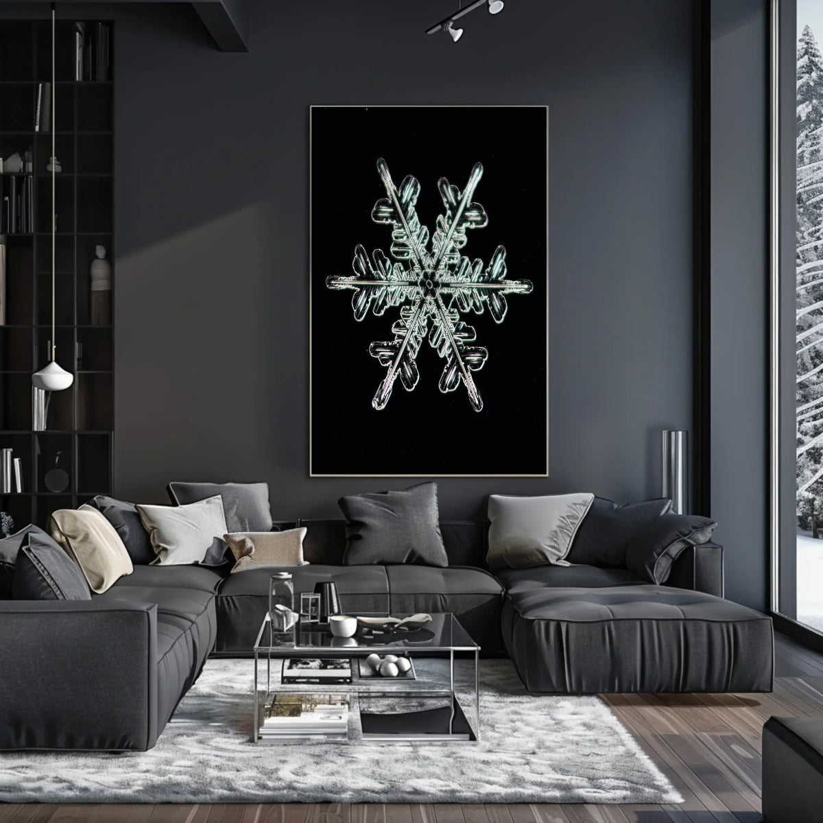 Intricate Snowflake Design Poster