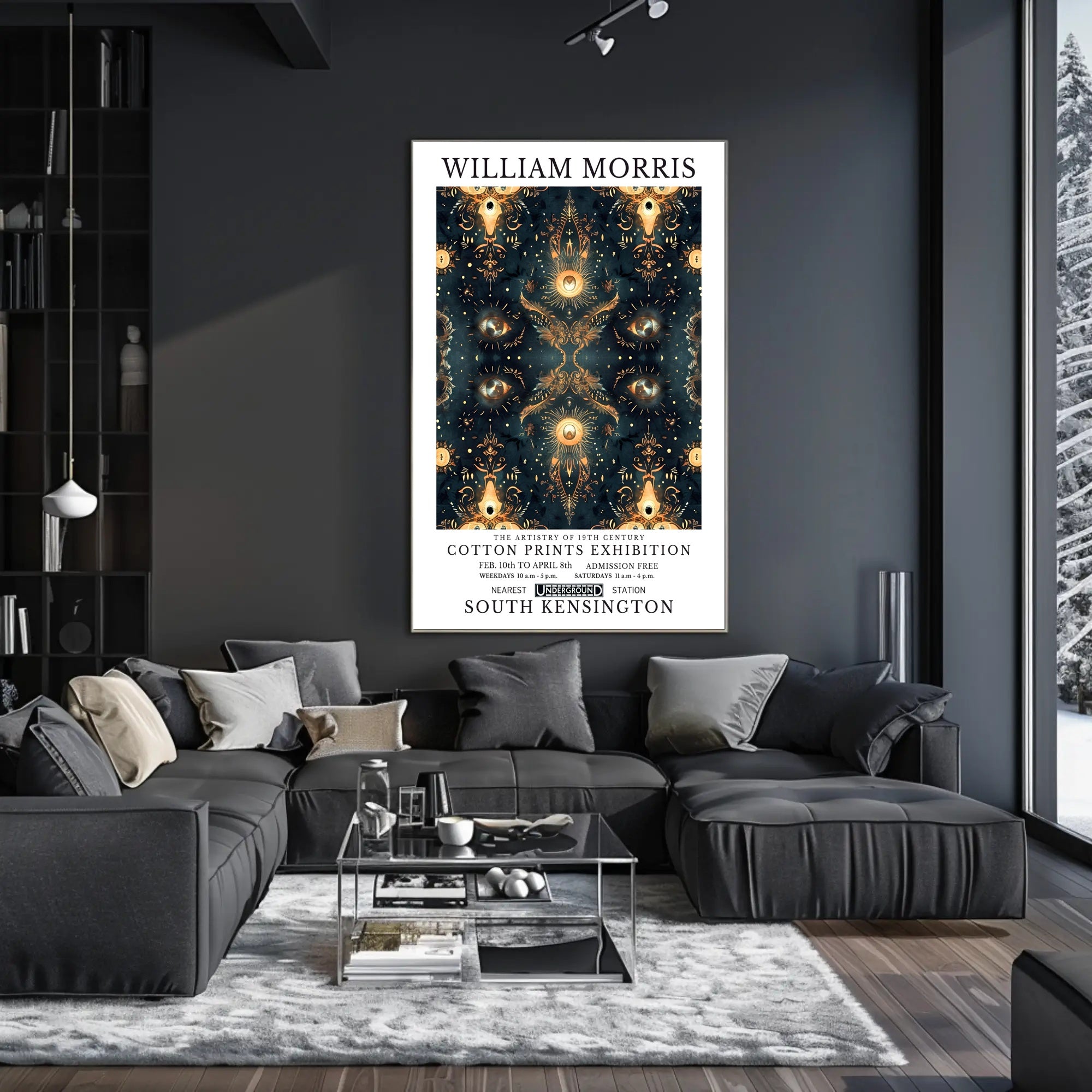 William Morris 19th Century Cotton Prints Poster