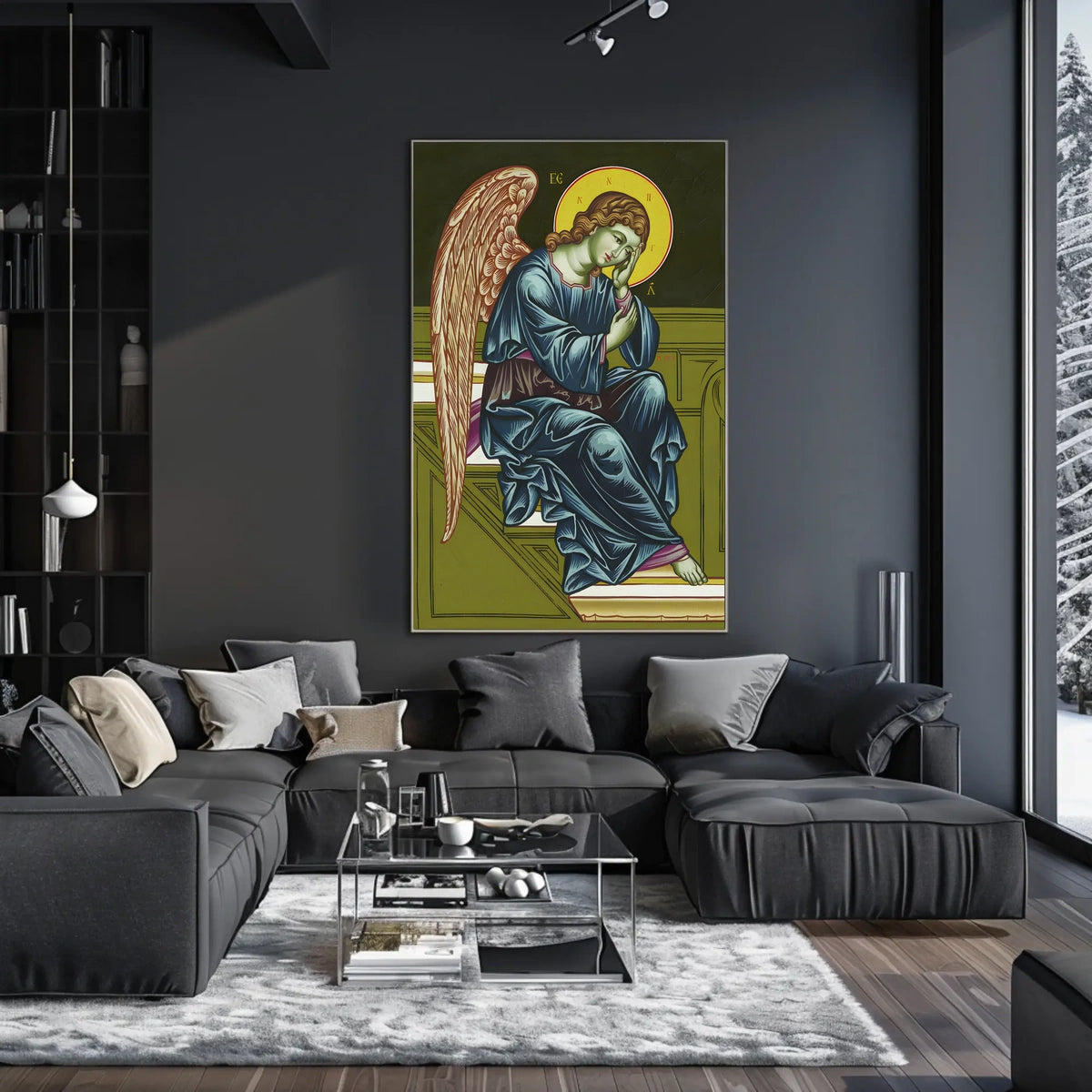 Contemplative Angelic Icon Poster