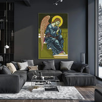 Contemplative Angelic Icon Poster