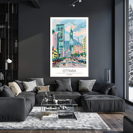 Vibrant Cityscape of Ottawa Poster PosterGoat
