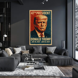 Donald Trump Leadership Strength Typography Poster