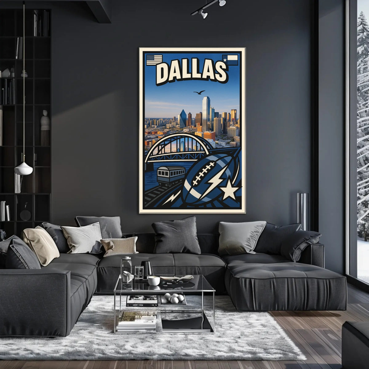 Dallas Skyline Celebration Poster