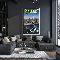 Dallas Skyline Celebration Poster