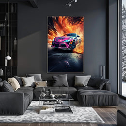 Speed and Flames Poster PosterGoat