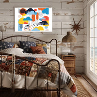 The poster features an abstract design with a modern artistic style. The core Travel Poster
