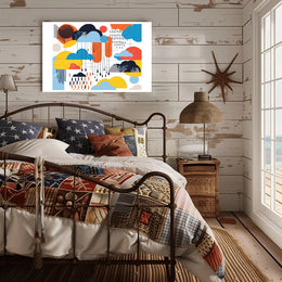 The poster features an abstract design with a modern artistic style. The core Travel Poster