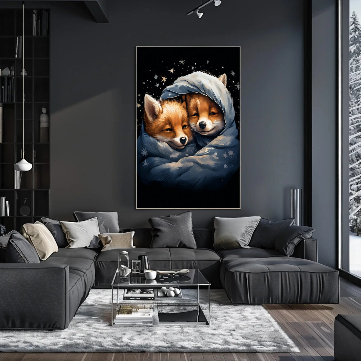 Cozy Fox Companions Poster