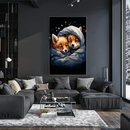 Cozy Fox Companions Poster