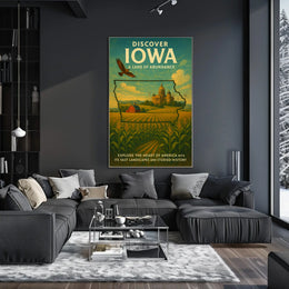 Discover Iowa A Land of Abundance Poster