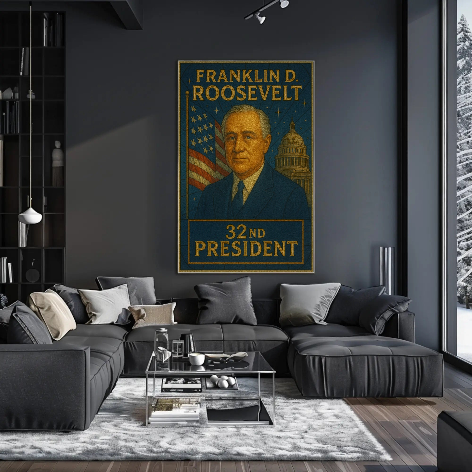 Franklin D. Roosevelt – 32nd President Poster PosterGoat