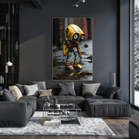 The Curious Yellow Robot Poster PosterGoat